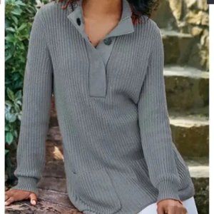 Soft Surroundings Gray Highland Sweater